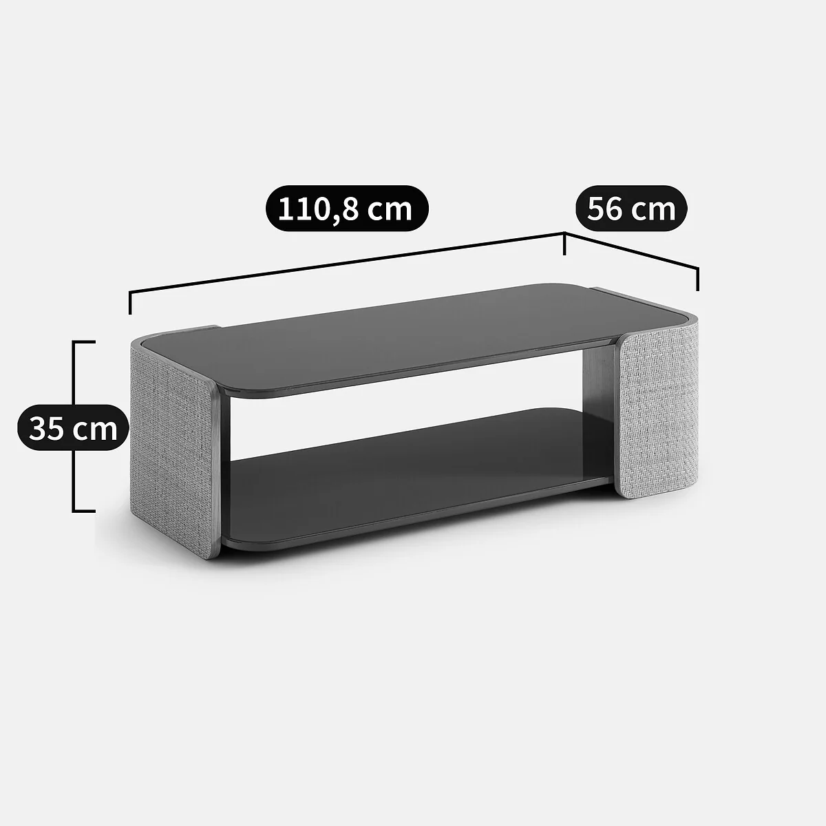 Talma Lacquer/Cane Glossy Double Top Coffee Table – image 9