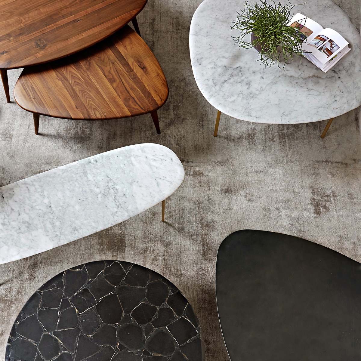 Théoleine Small Contemporary Metal Coffee Table – image 4