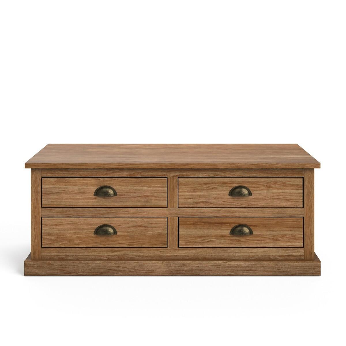 Lunja Solid Pine, 4-Drawer Coffee Table – image 2
