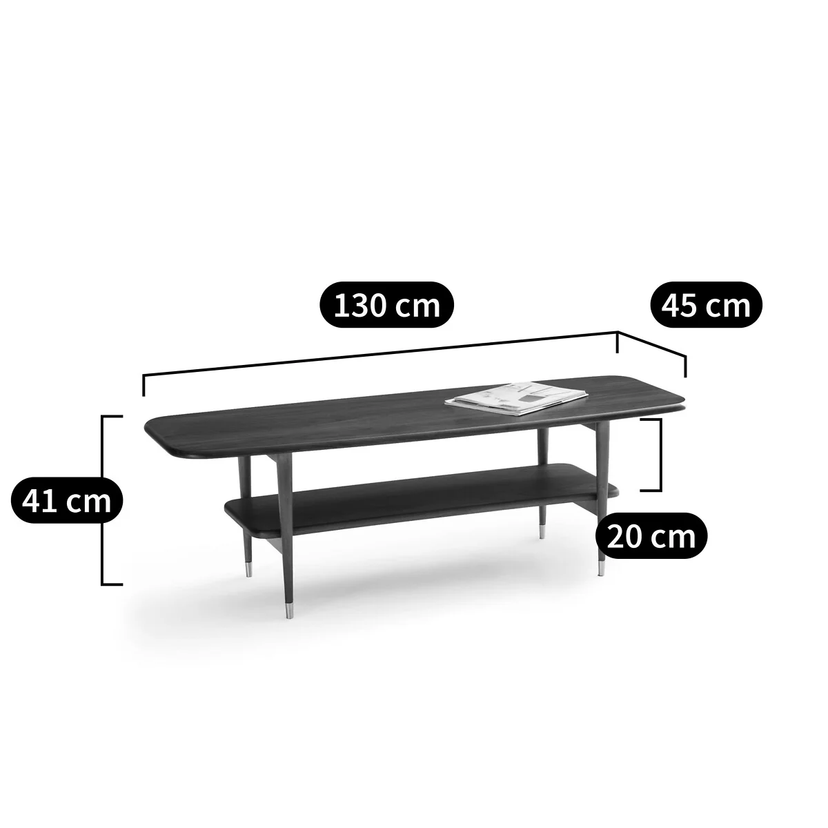 Ronda Vintage Walnut Veneer Coffee Table – image 5