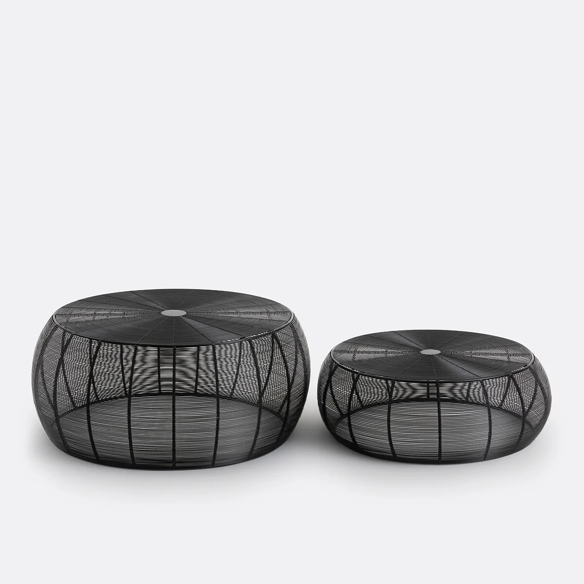 Set of 2 Bangor Wired Steel Round Coffee Tables – image 3