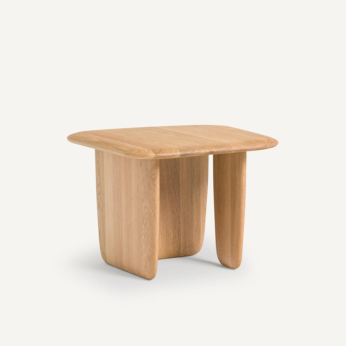 Iloss Small Curved Solid Oak Coffee Table – image 2