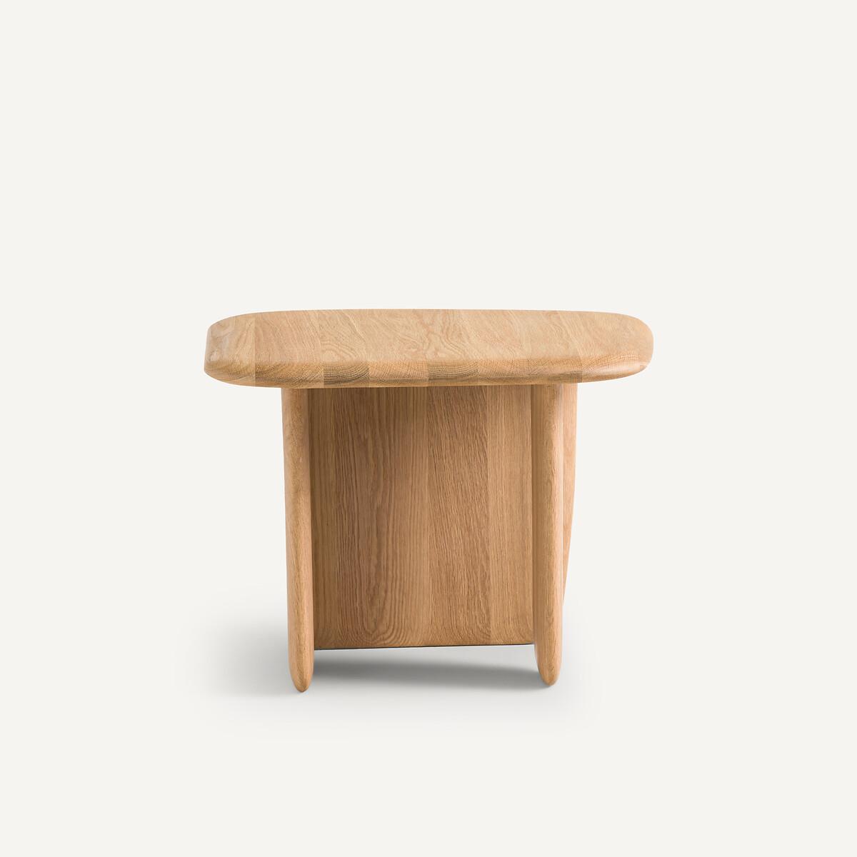 Iloss Small Curved Solid Oak Coffee Table – image 4