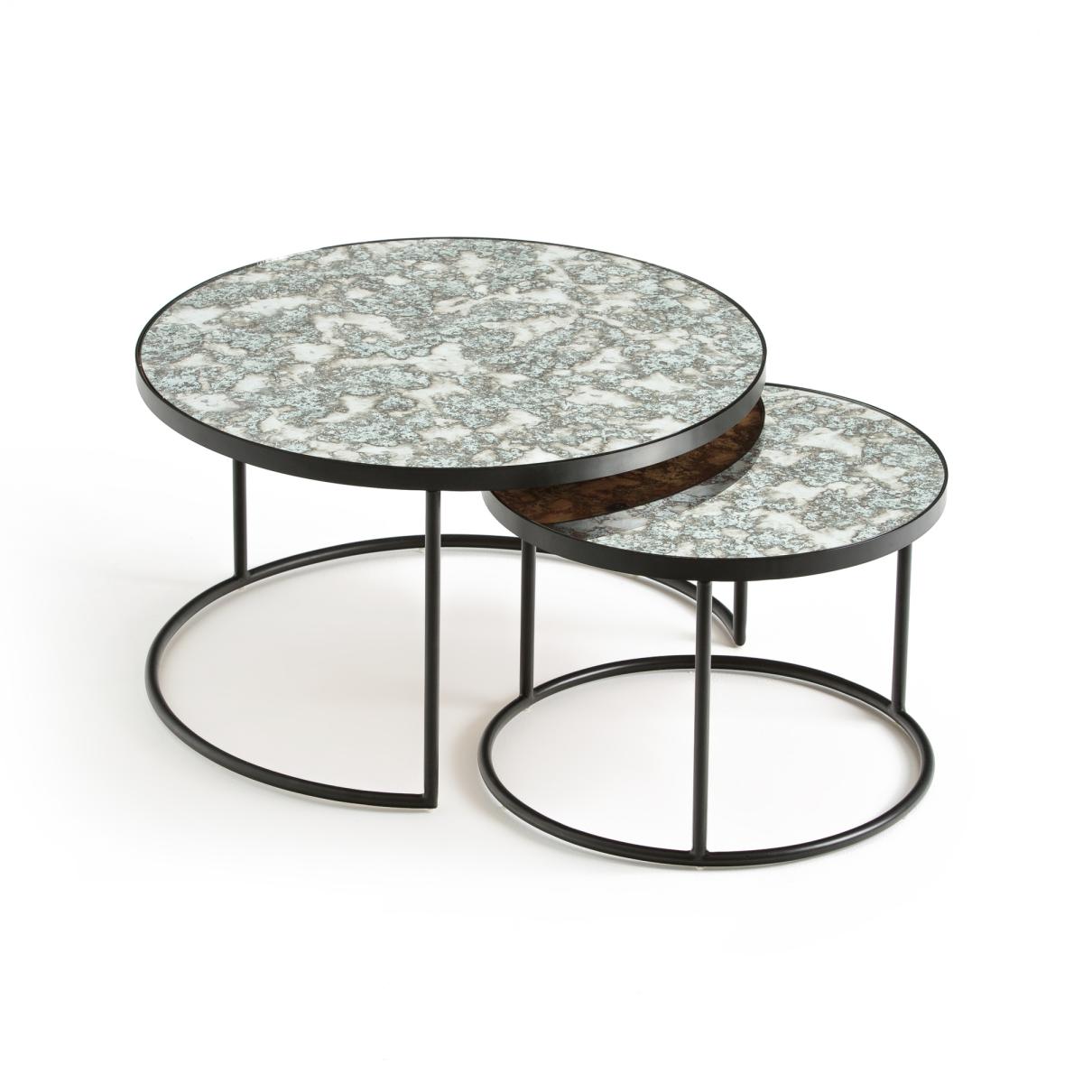 Set of 2 Lipstick Semi-Nesting Coffee Tables – image 2