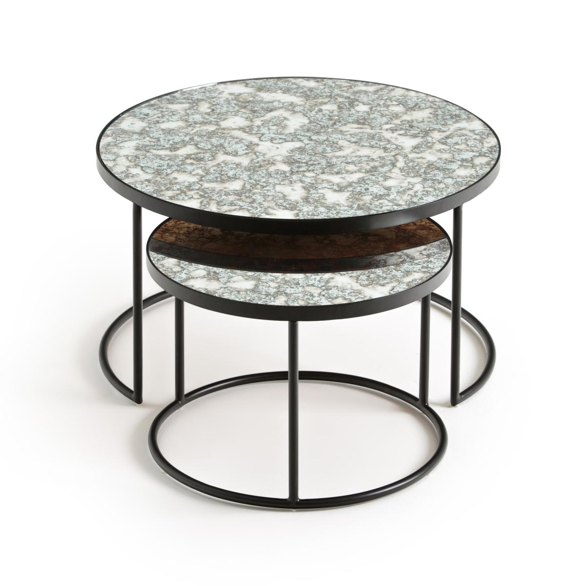 Set of 2 Lipstick Semi-Nesting Coffee Tables – image 4