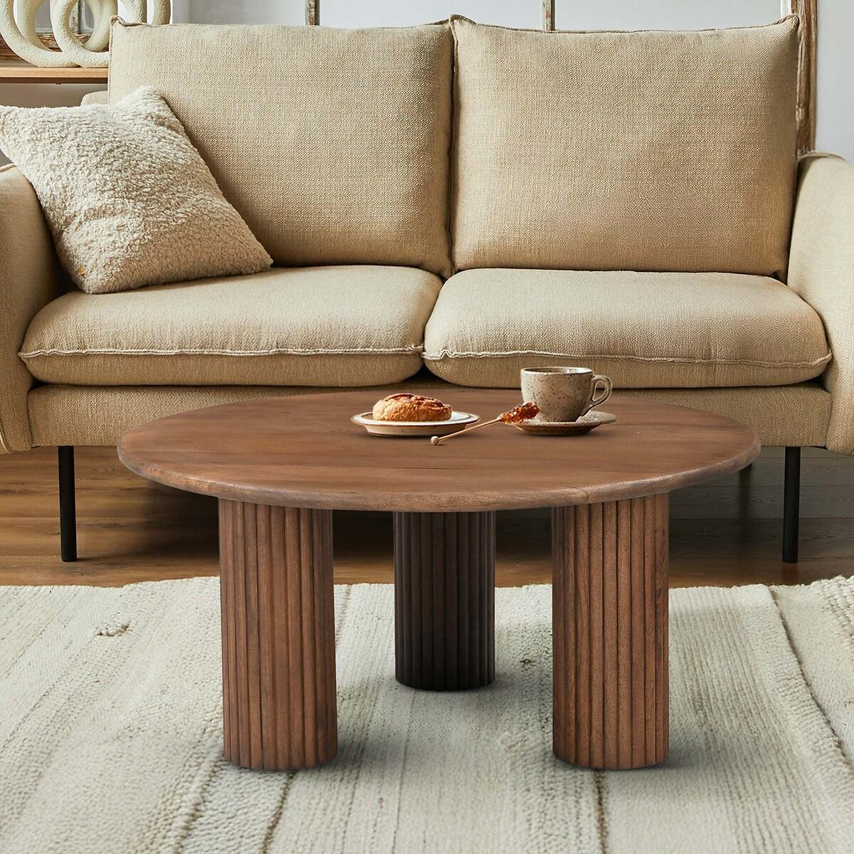 Kallan Fluted Round Coffee Table – image 2