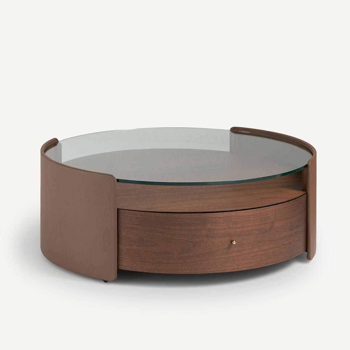 Firmo Walnut and Leather Coffee Table – image 2
