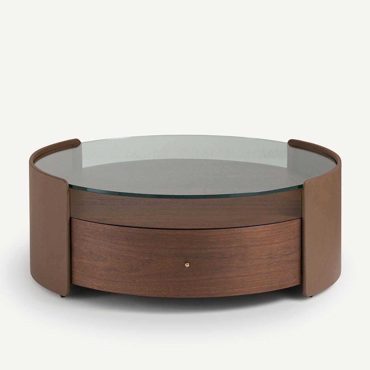 Firmo Walnut and Leather Coffee Table – image 3
