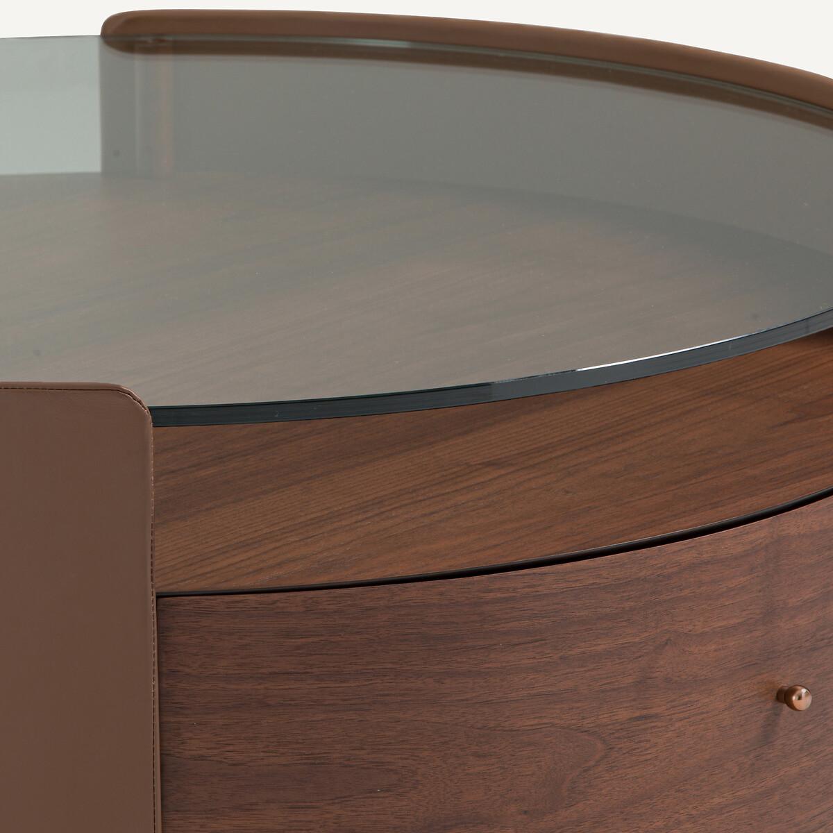 Firmo Walnut and Leather Coffee Table – image 7