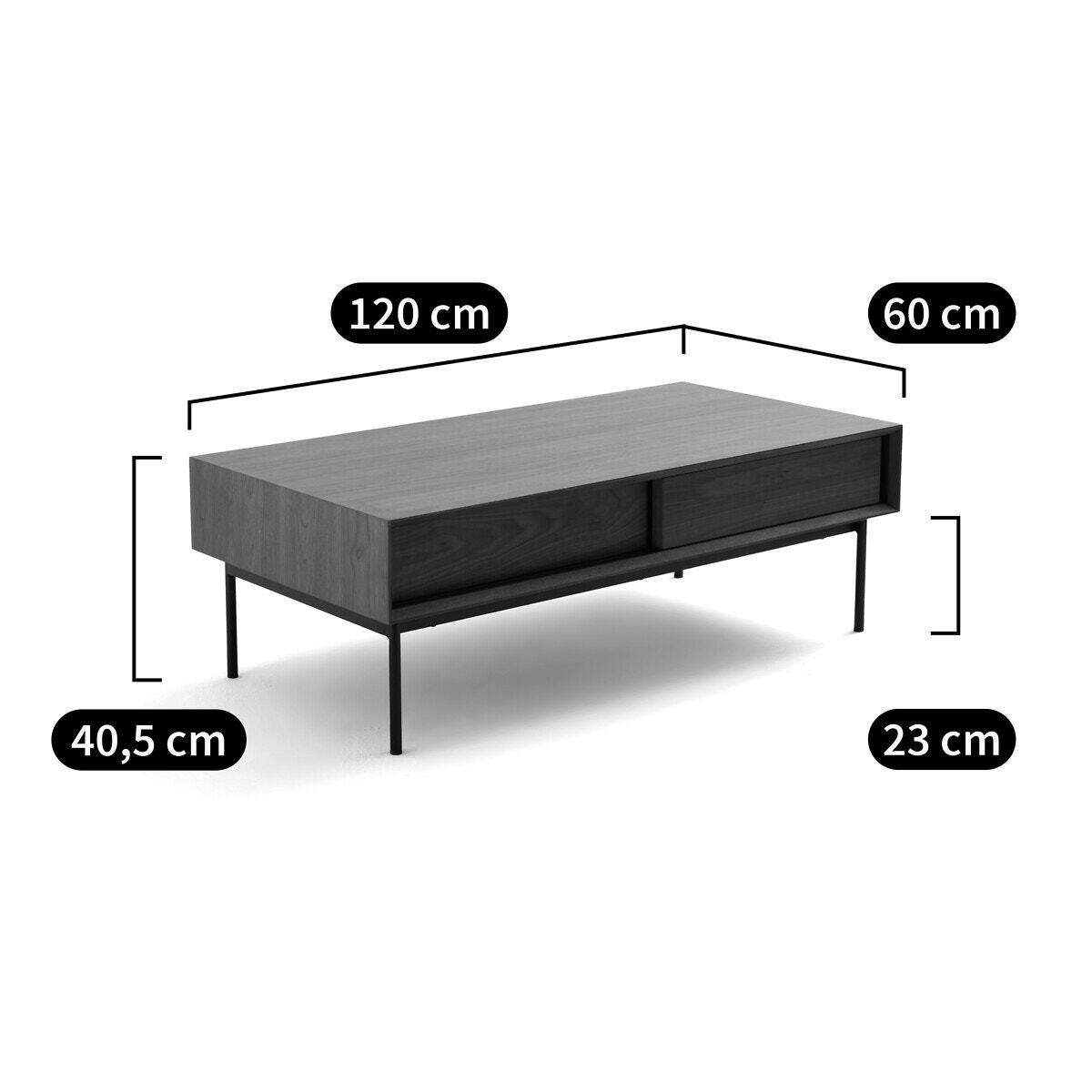 Noyeto Walnut Storage Coffee Table – image 3