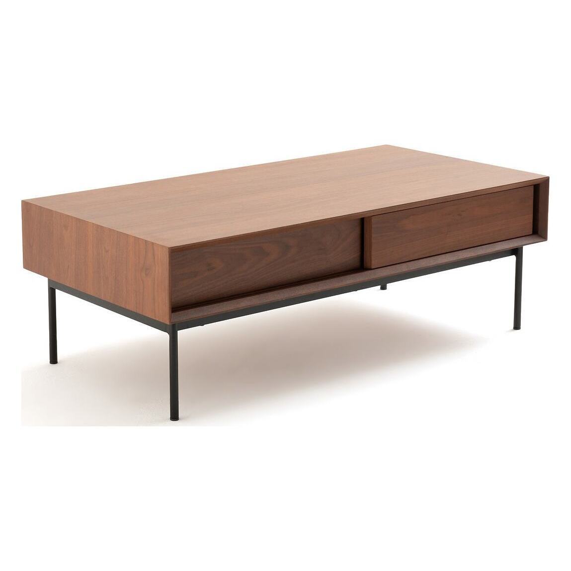 Noyeto Walnut Storage Coffee Table – image 1