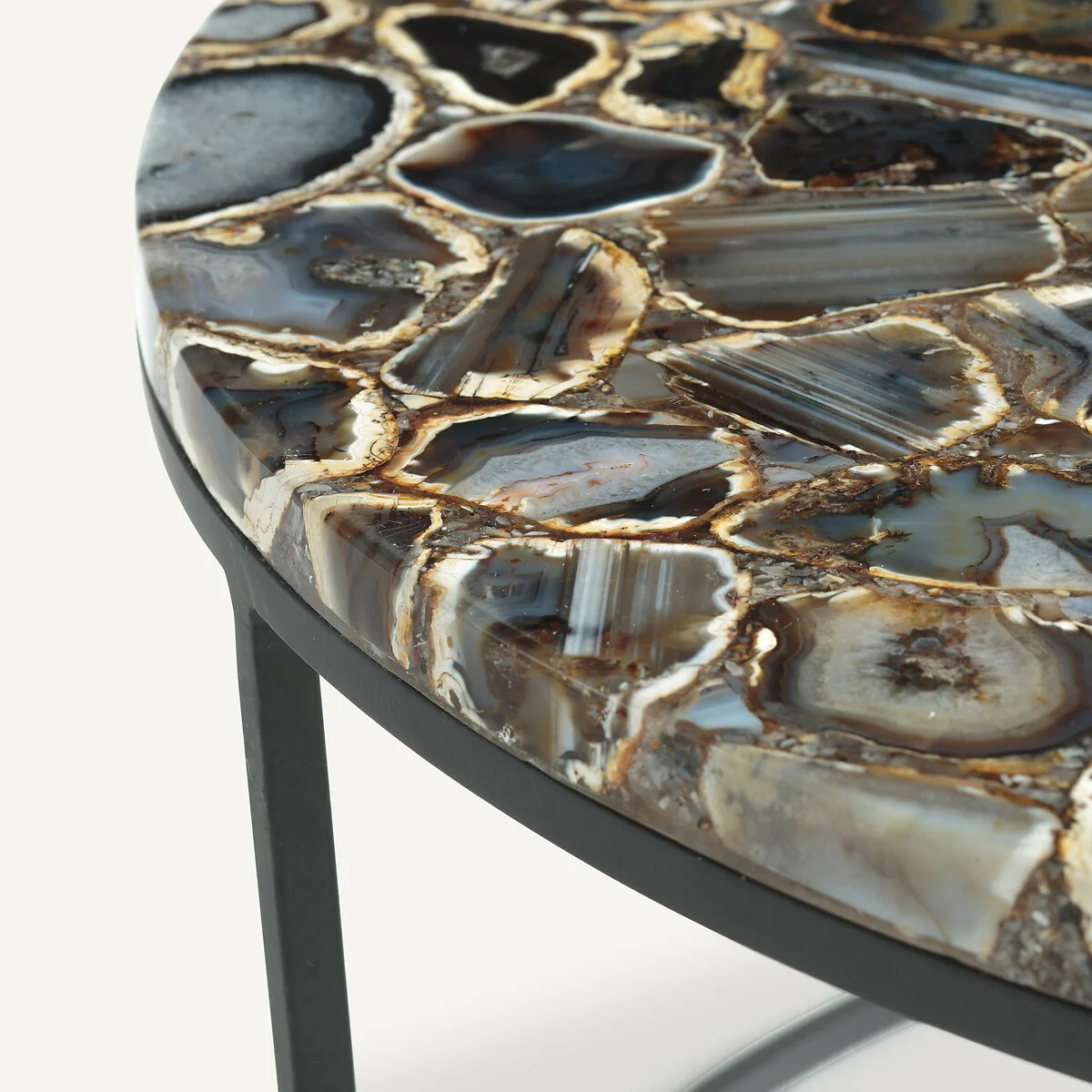 Anaximène Agate and Metal Coffee Table – image 2