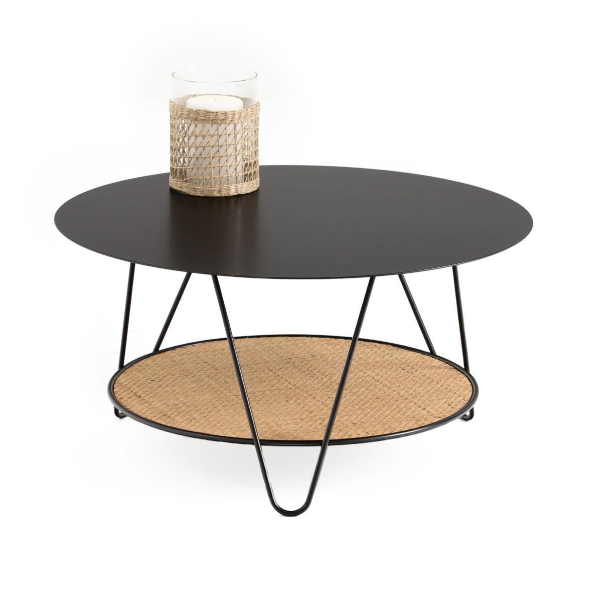 Rosali Metal & Rattan Coffee Table – image 3
