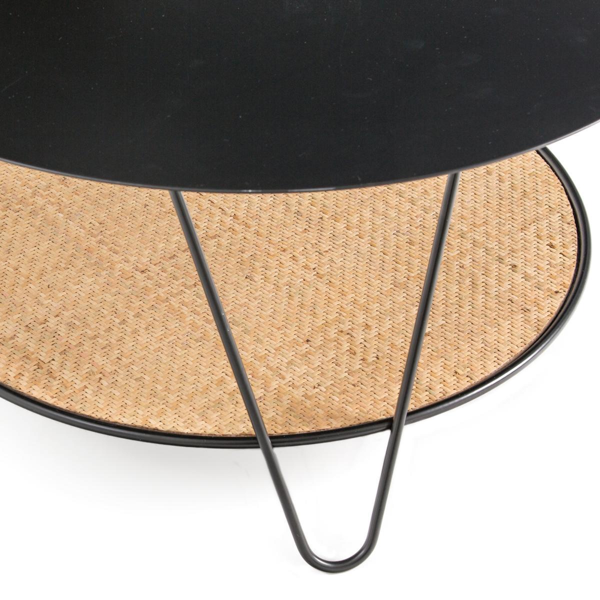 Rosali Metal & Rattan Coffee Table – image 4