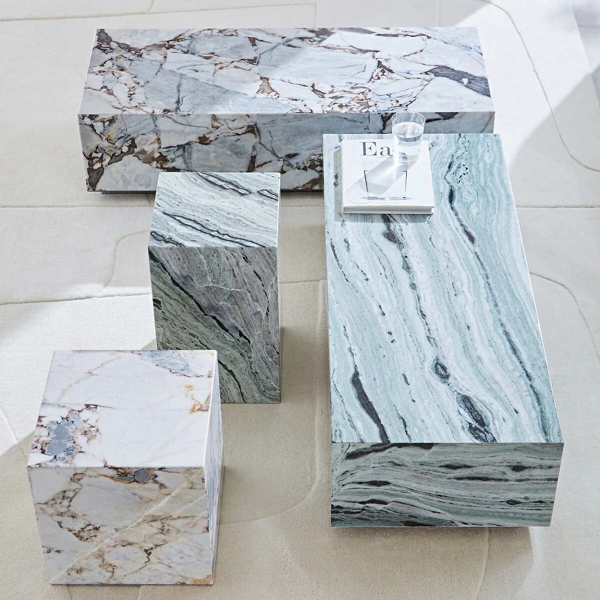 Alcana Marble Cube Coffee Table – image 3