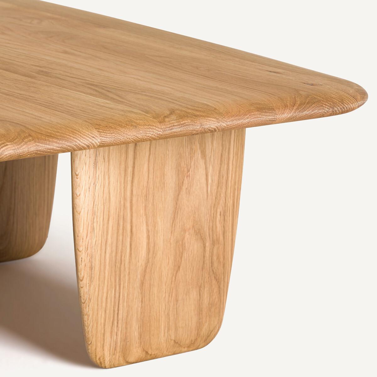 Iloss Large Curved Solid Oak Coffee Table – image 6