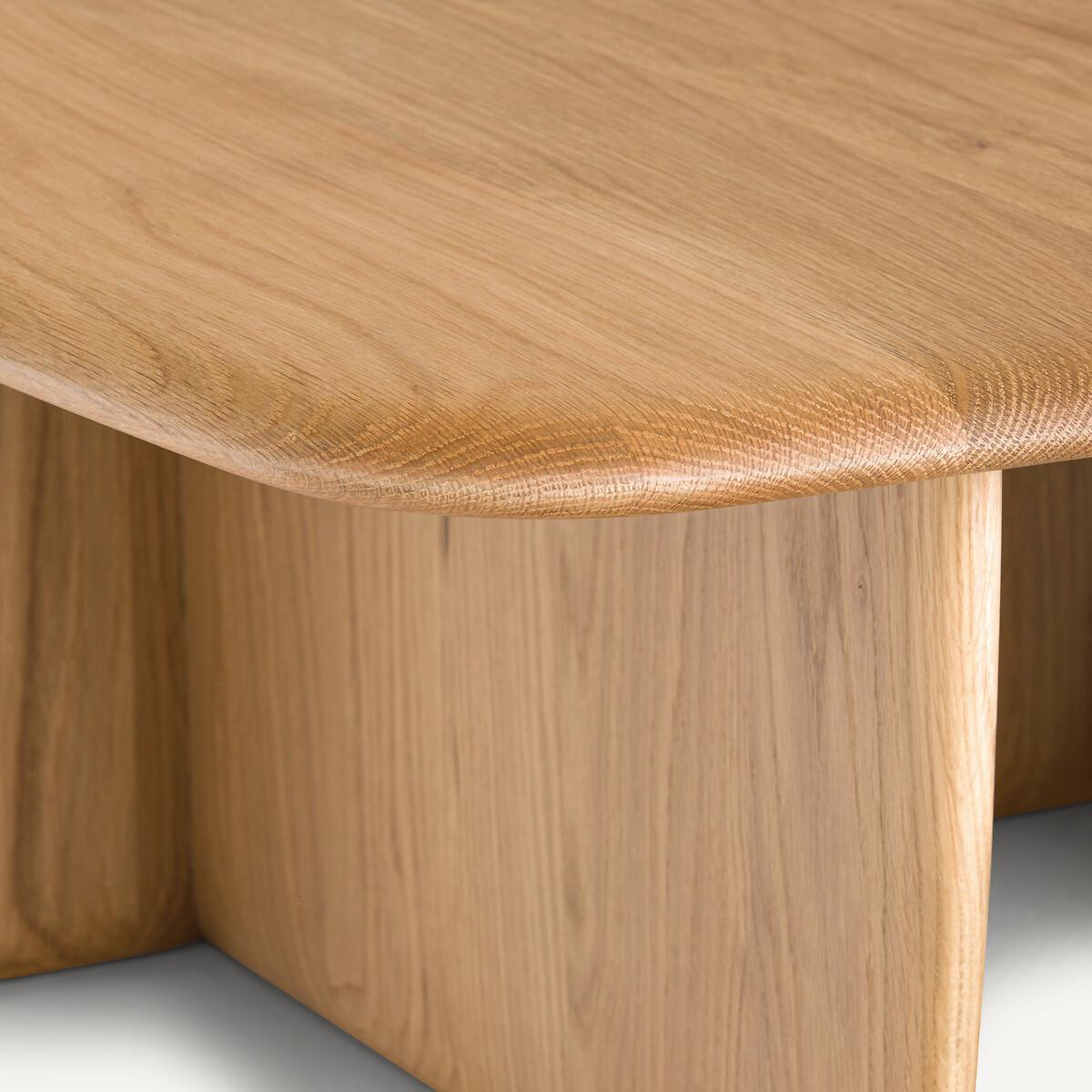 Iloss Large Curved Solid Oak Coffee Table – image 7
