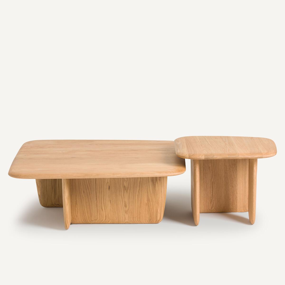 Iloss Large Curved Solid Oak Coffee Table – image 8