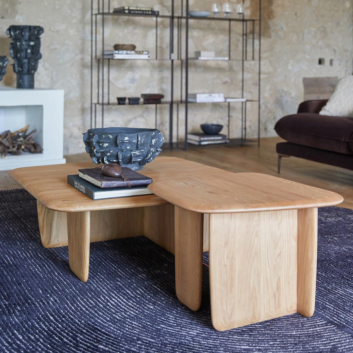 Iloss Large Curved Solid Oak Coffee Table – image 9