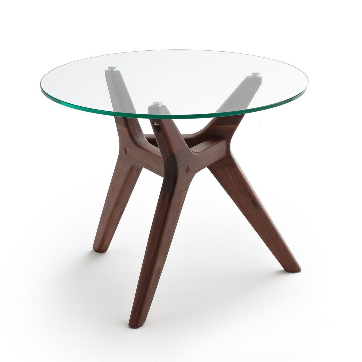 Maricielo Walnut & Glass Coffee Table – image 2
