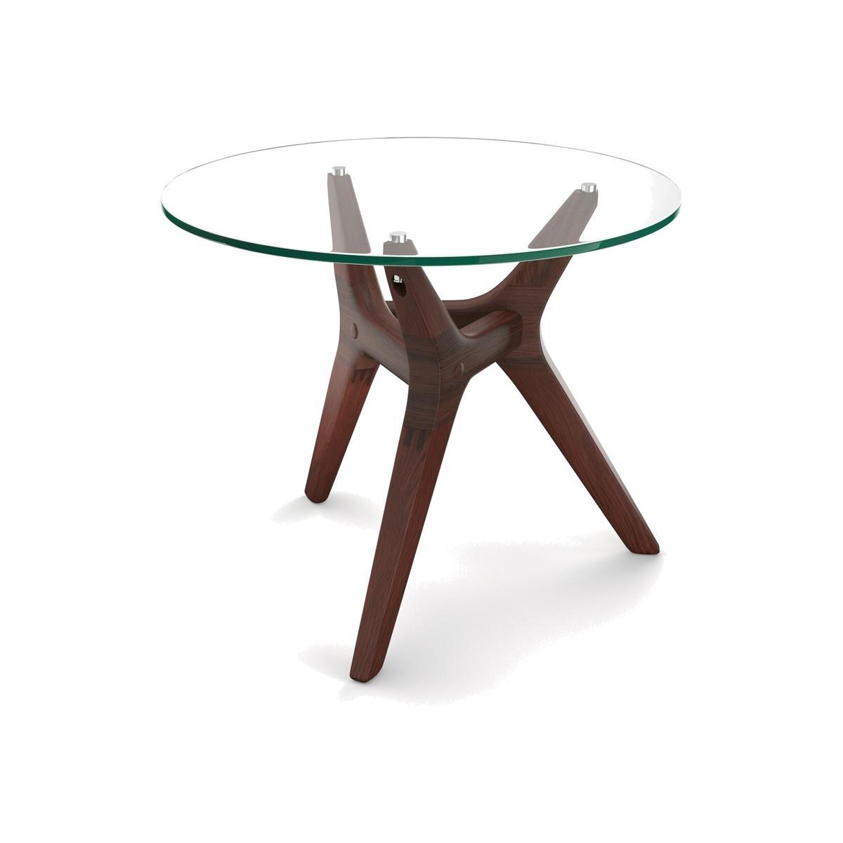 Maricielo Walnut & Glass Coffee Table – image 1