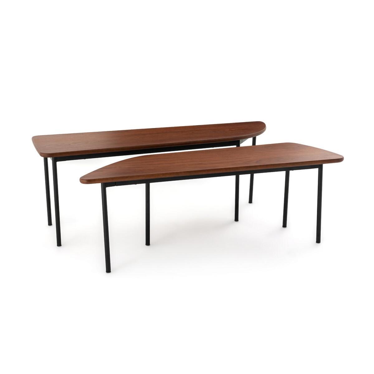 Set of 2 Louna Walnut Coffee Tables – image 2