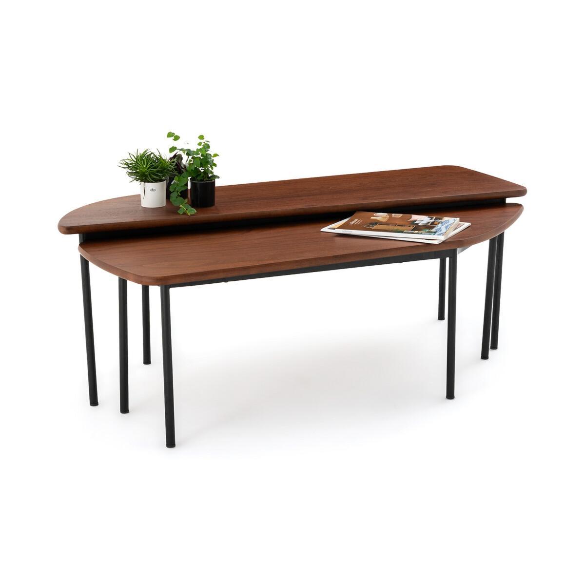 Set of 2 Louna Walnut Coffee Tables – image 4