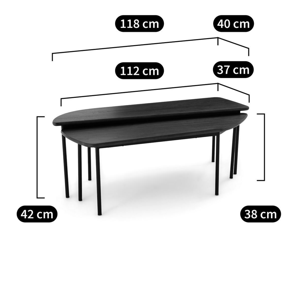 Set of 2 Louna Walnut Coffee Tables – image 10