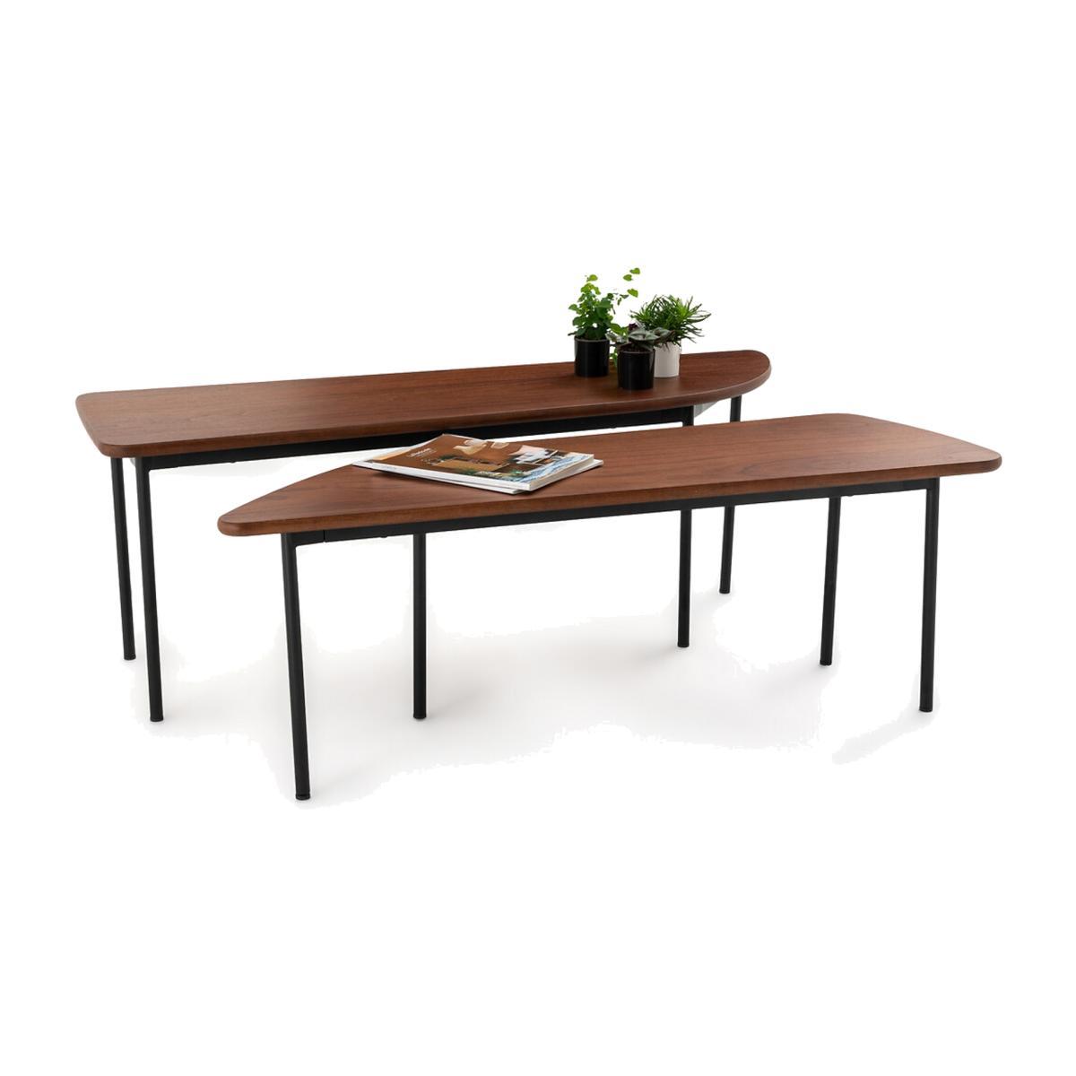 Set of 2 Louna Walnut Coffee Tables – image 1