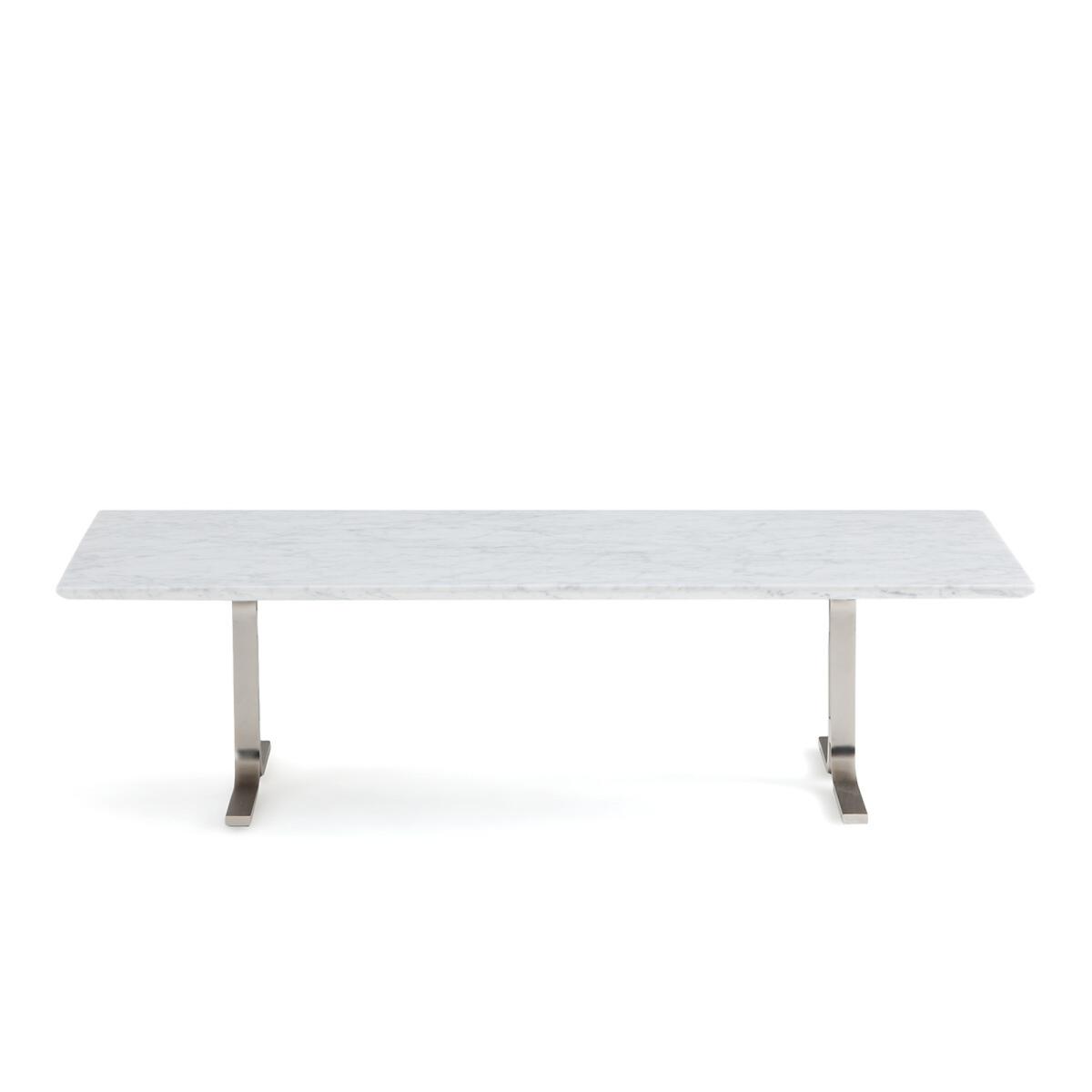 Belno Marble and Metal Rectangular Coffee Table – image 2
