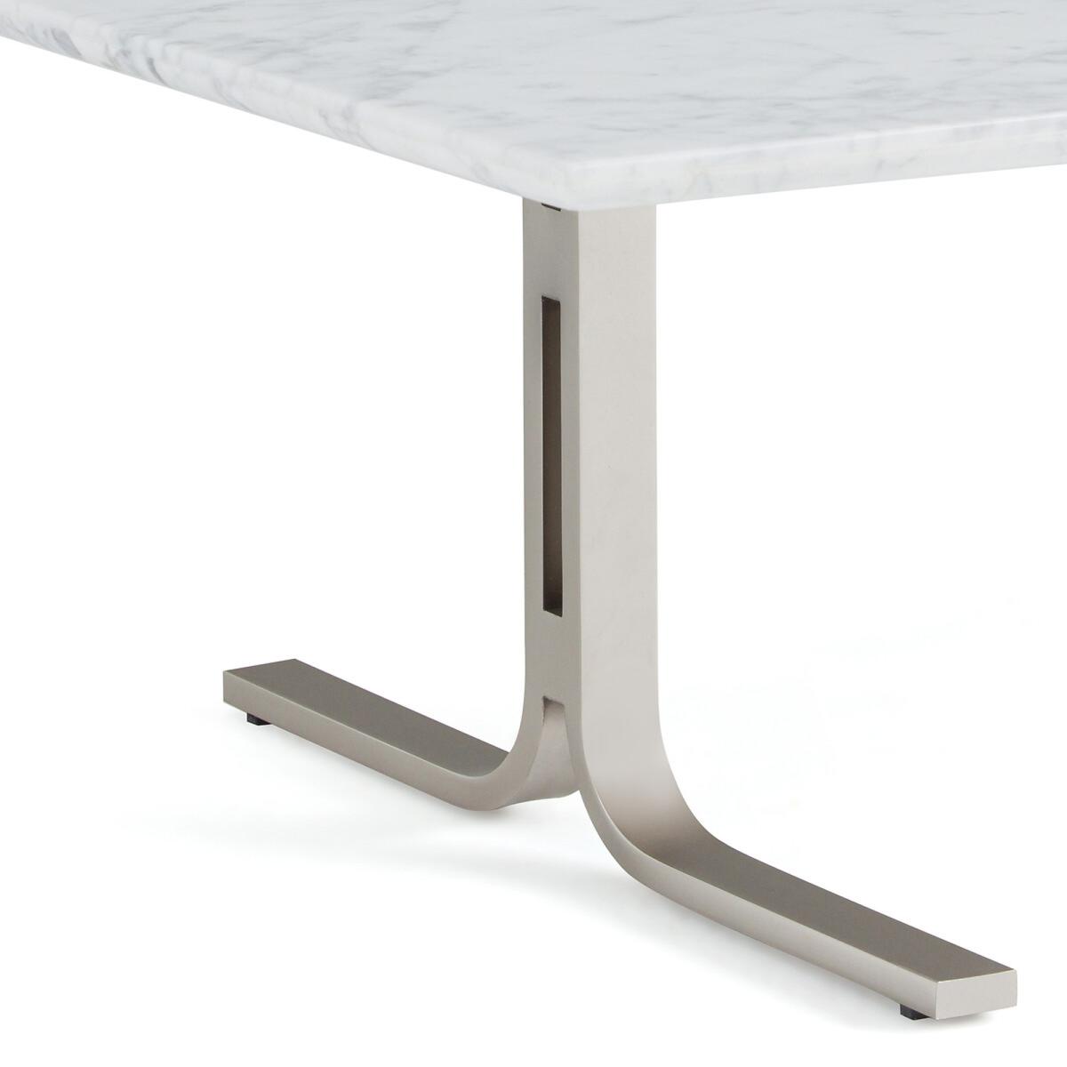 Belno Marble and Metal Rectangular Coffee Table – image 3