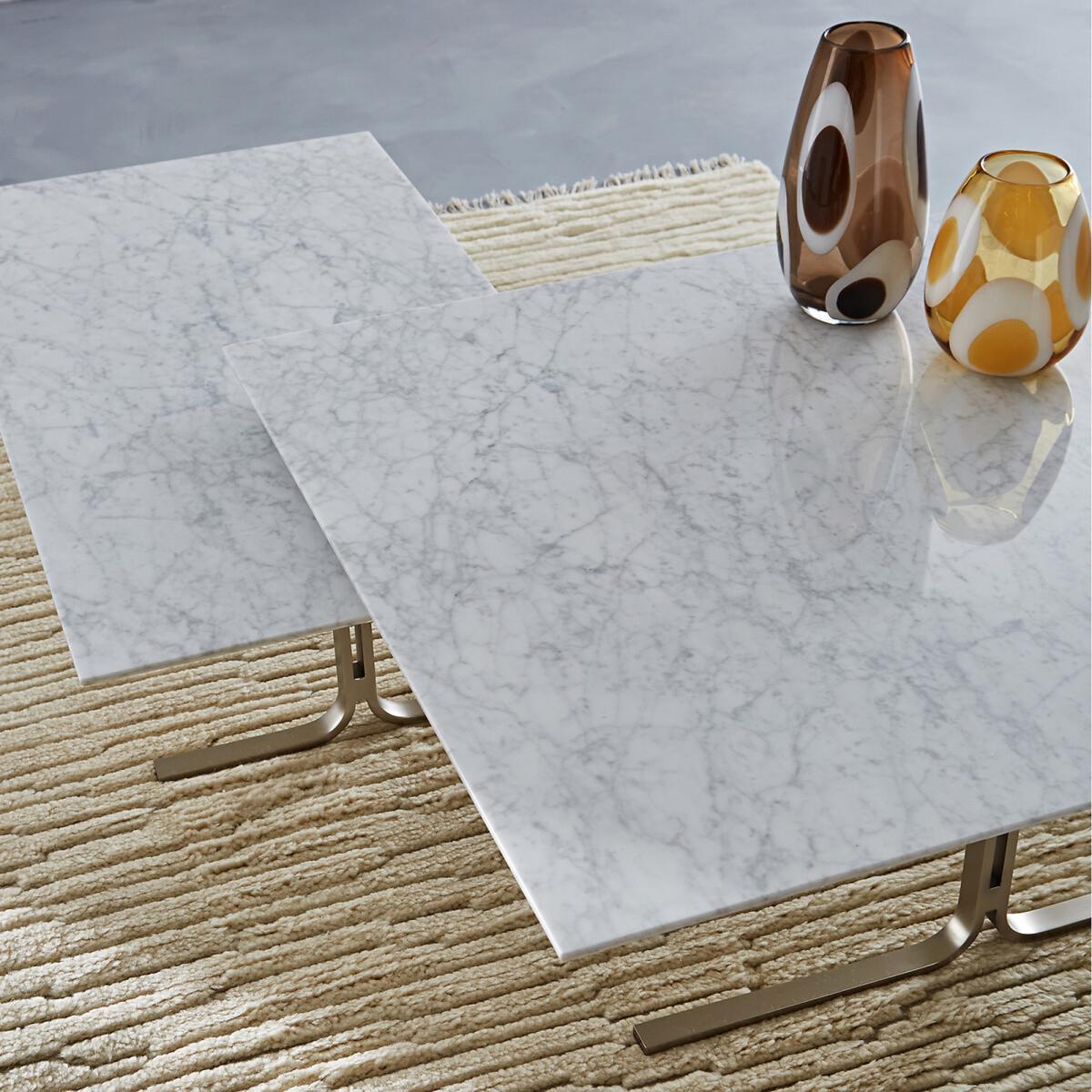 Belno Marble and Metal Rectangular Coffee Table – image 9