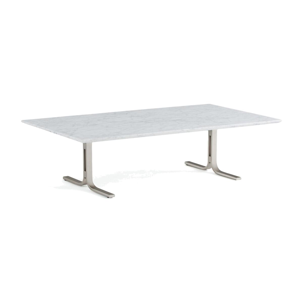 Belno Marble and Metal Rectangular Coffee Table – image 1
