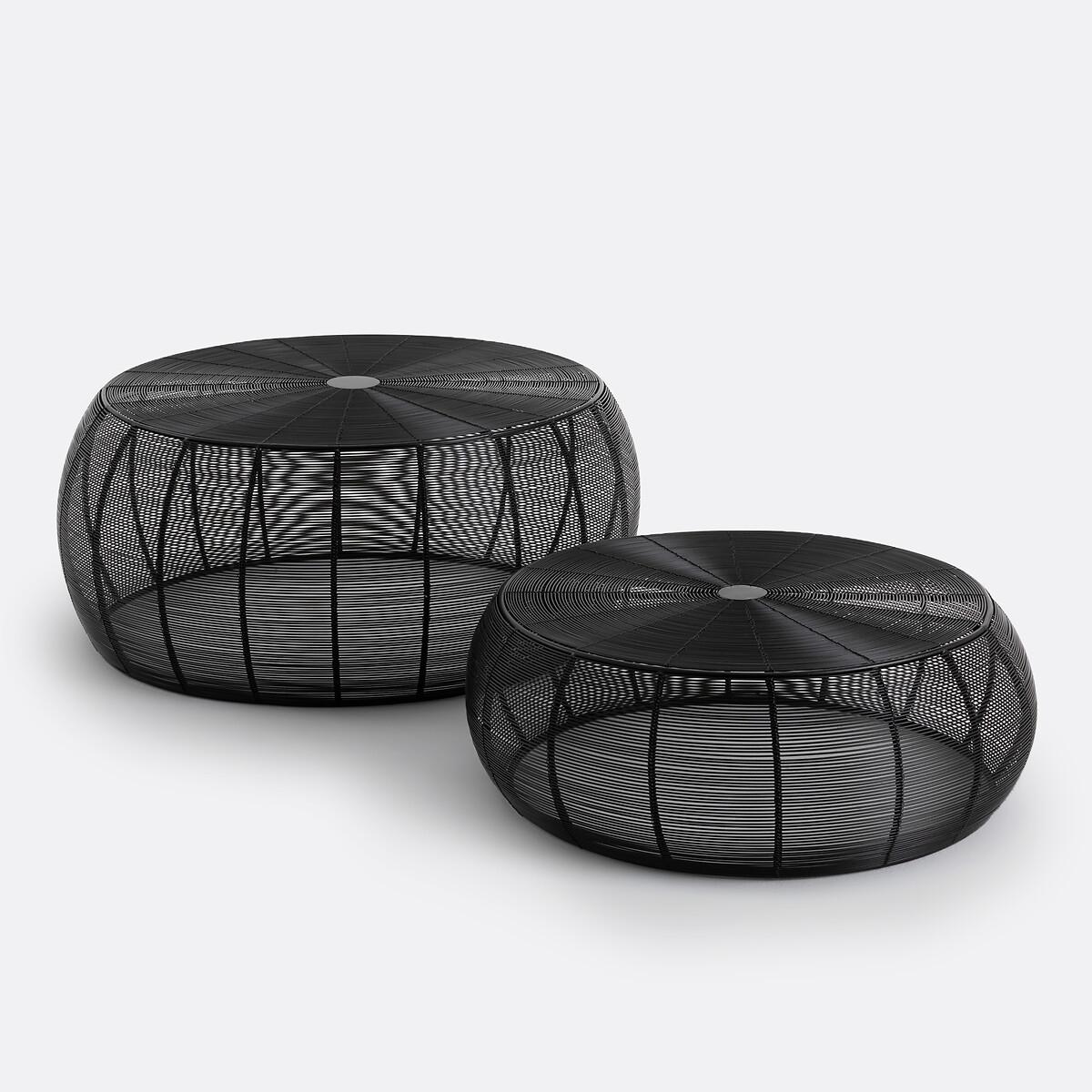 Set of 2 Bangor Wired Steel Round Coffee Tables – image 2