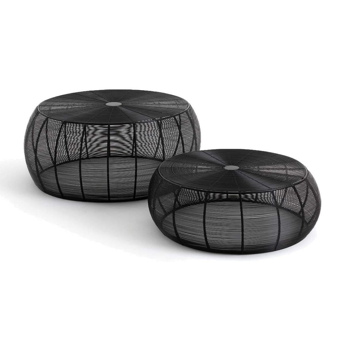 Set of 2 Bangor Wired Steel Round Coffee Tables – image 1