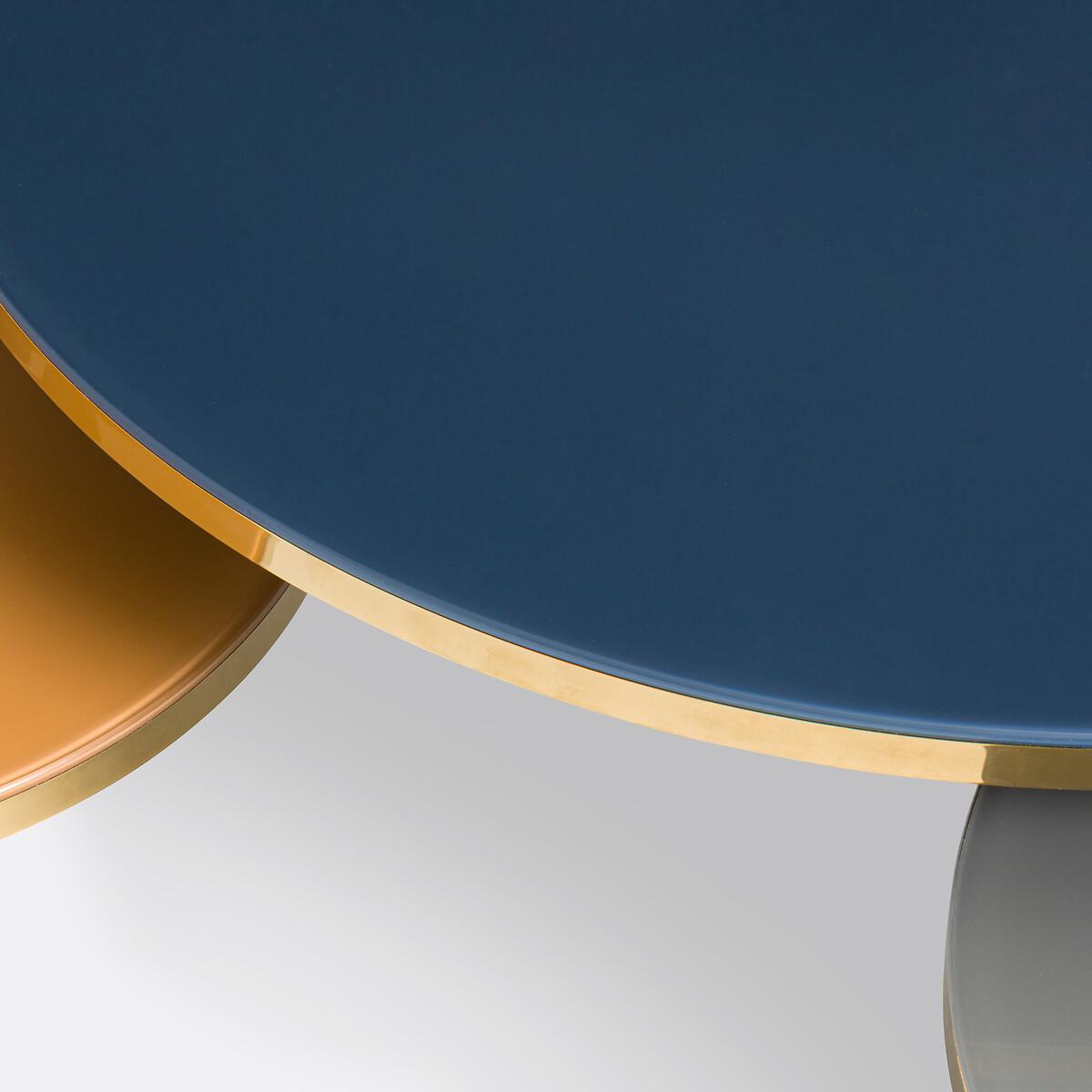 Ruben Triple Glass & Metal Coffee Table – image 4
