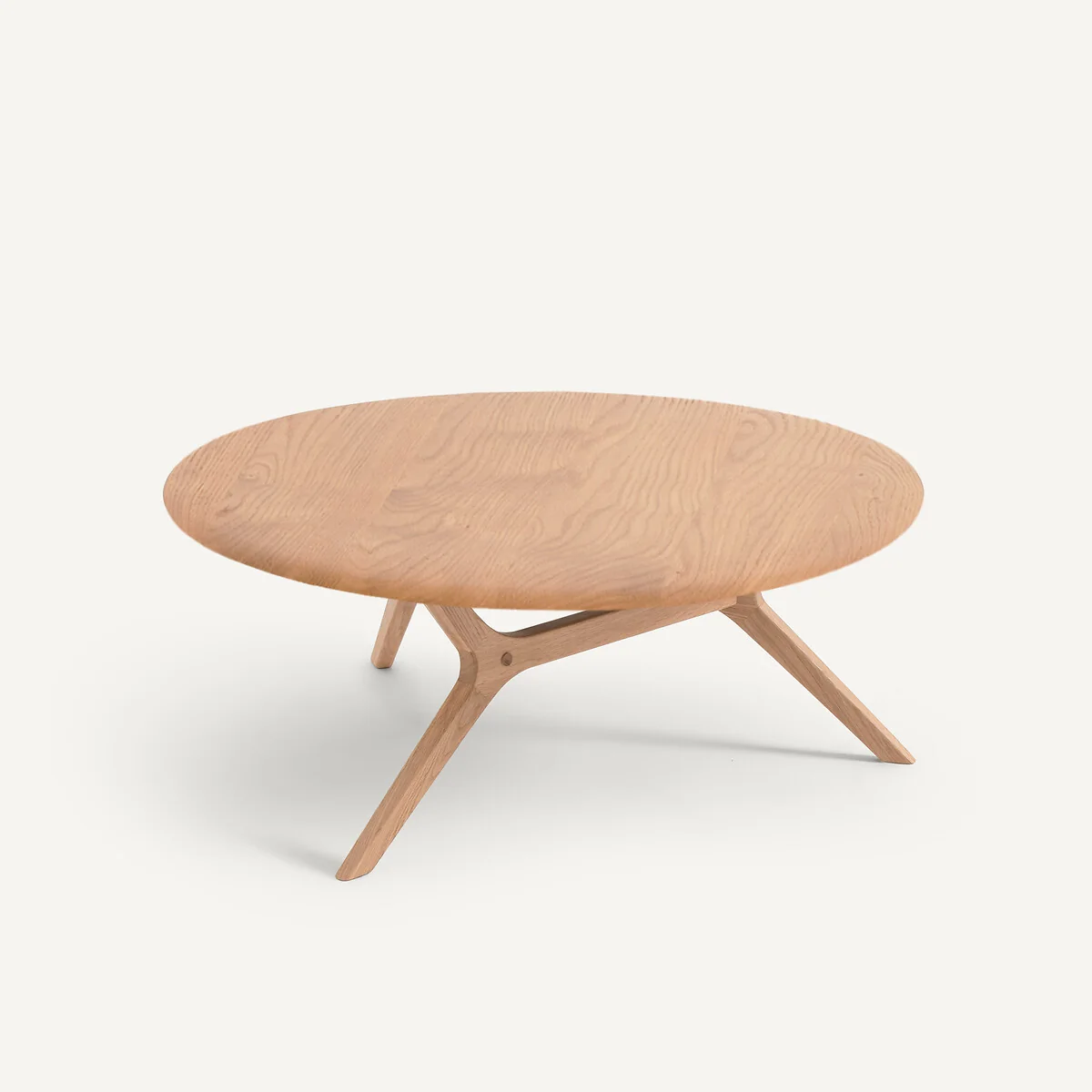 Maricielo Solid Oak 90cm Diameter Coffee Table – image 3