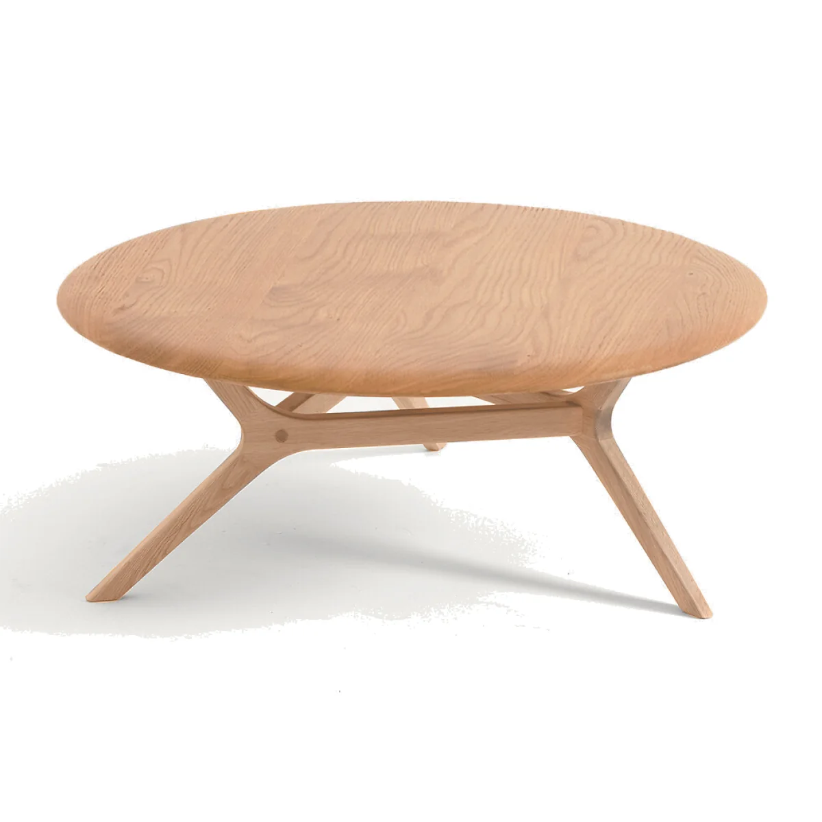 Maricielo Solid Oak 90cm Diameter Coffee Table – image 1