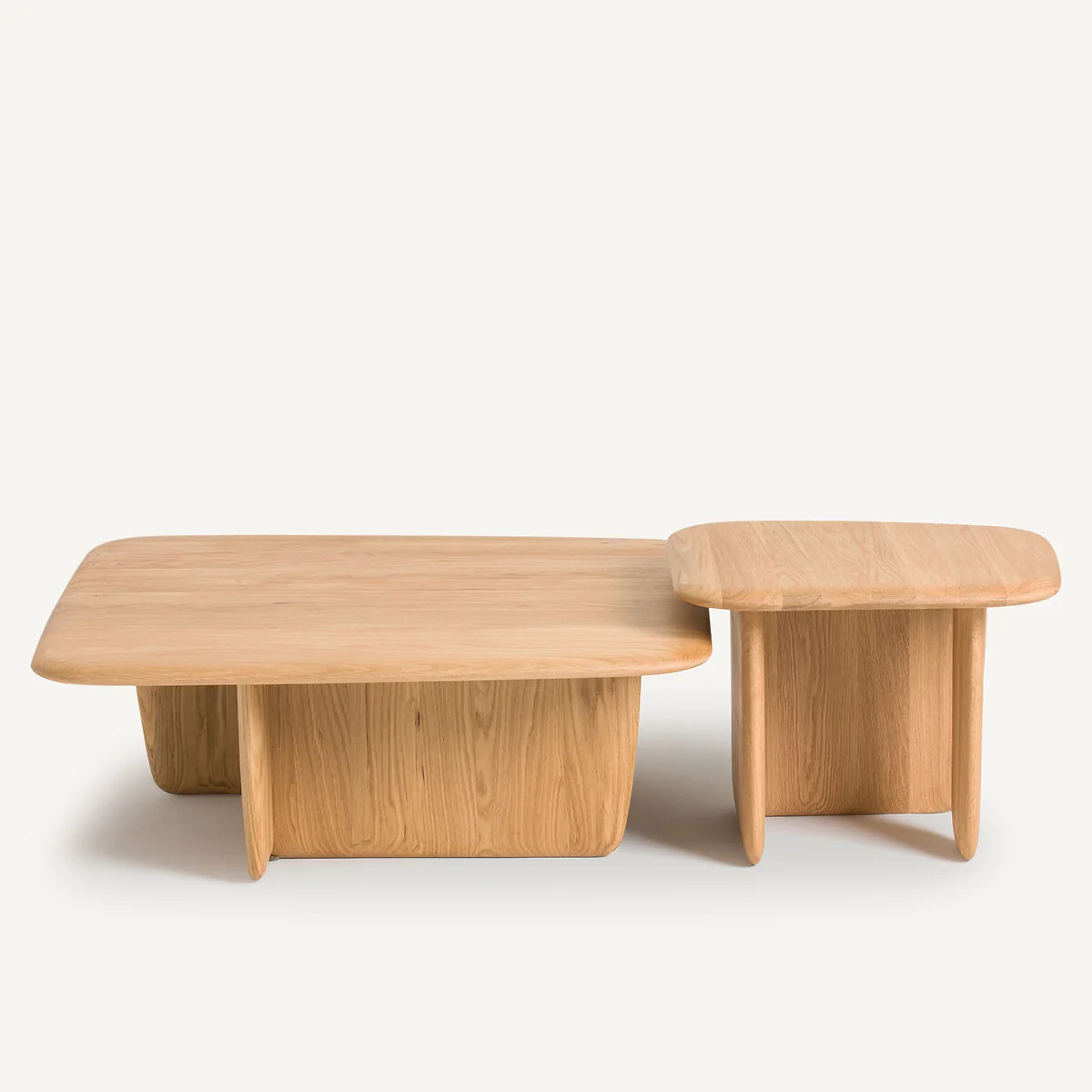 Iloss Large Curved Solid Oak Coffee Table – image 6