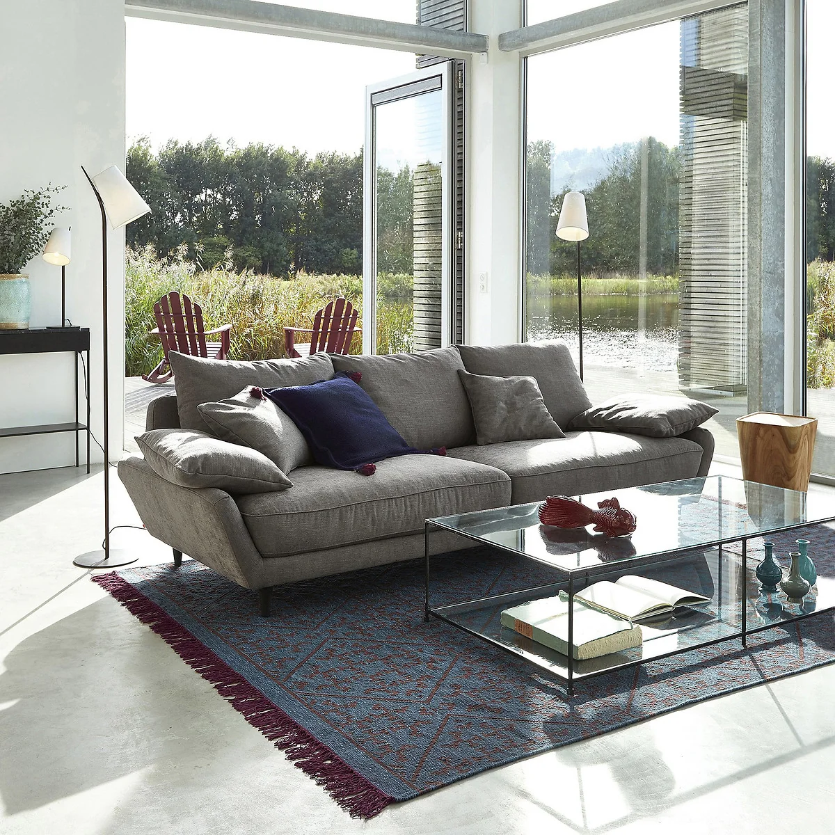 Sybil Rectangular Tempered Glass Coffee Table – image 2