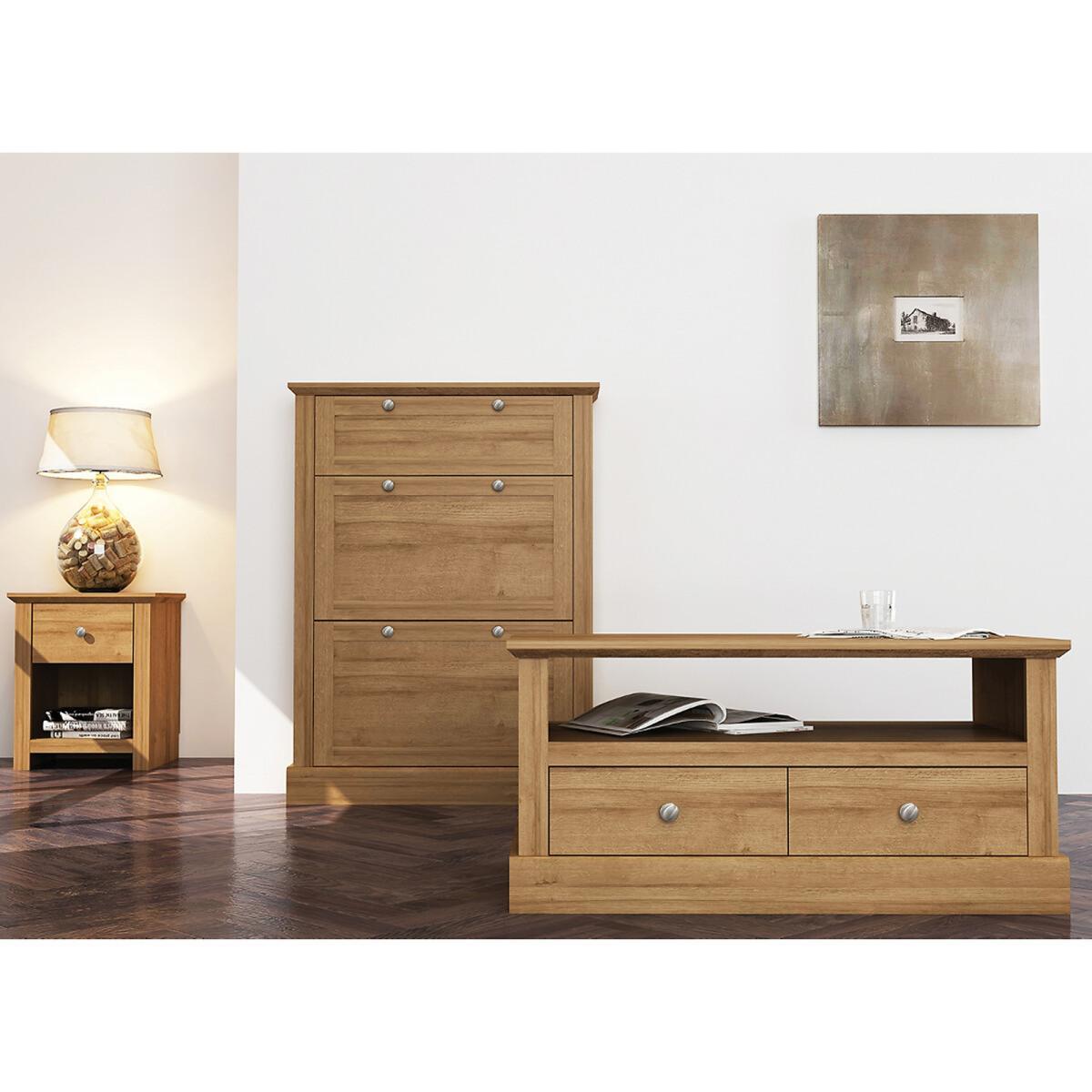 Wooden Coffee Table with 2 Drawers – image 2