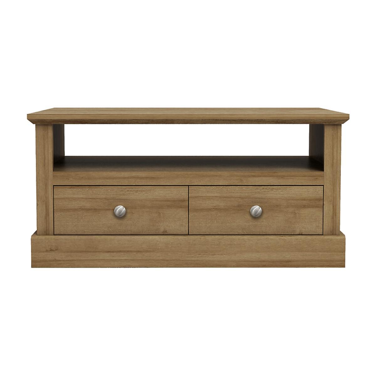 Wooden Coffee Table with 2 Drawers – image 1