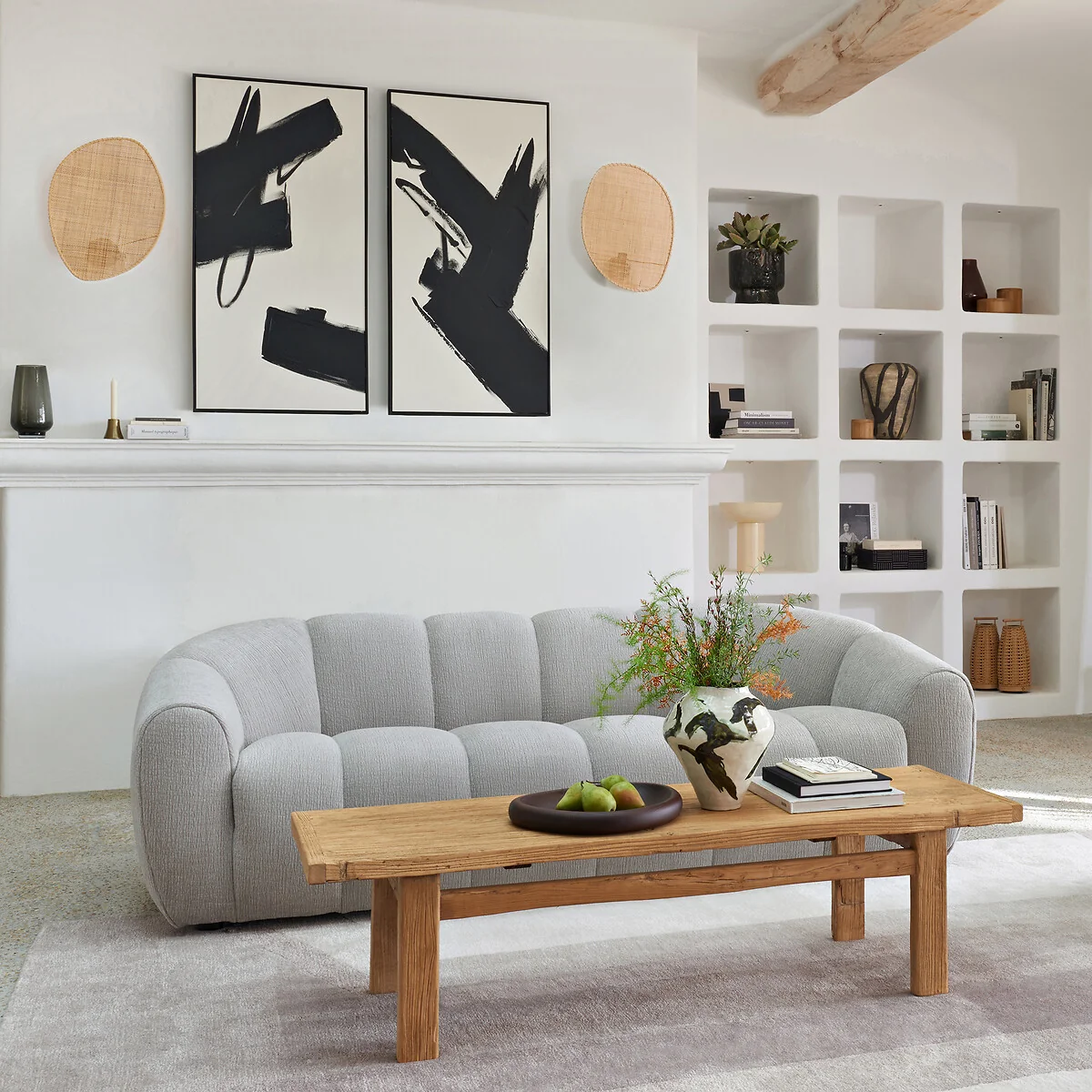 Sumiko Recycled Solid Elm Coffee Table – image 2