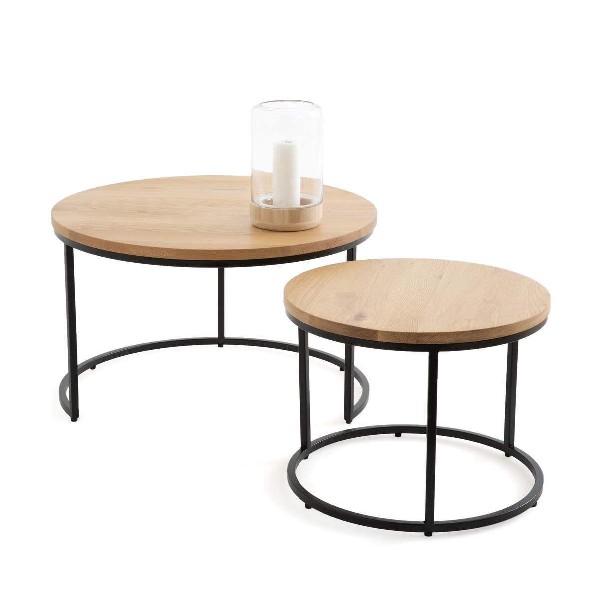 Vova Nesting Oak Coffee Tables, Set of 2 – image 3