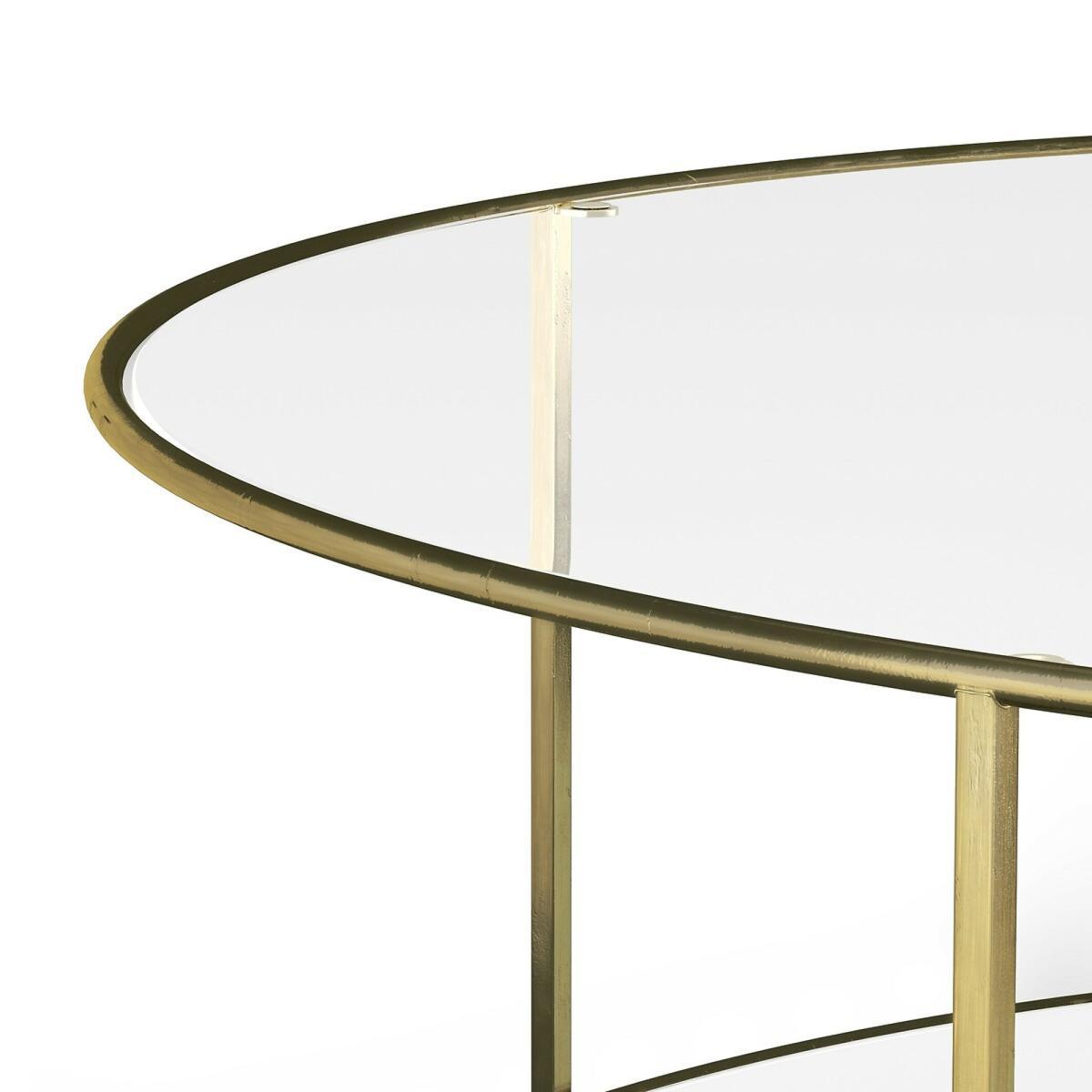 Sybil Tempered Glass Round Coffee Table – image 4