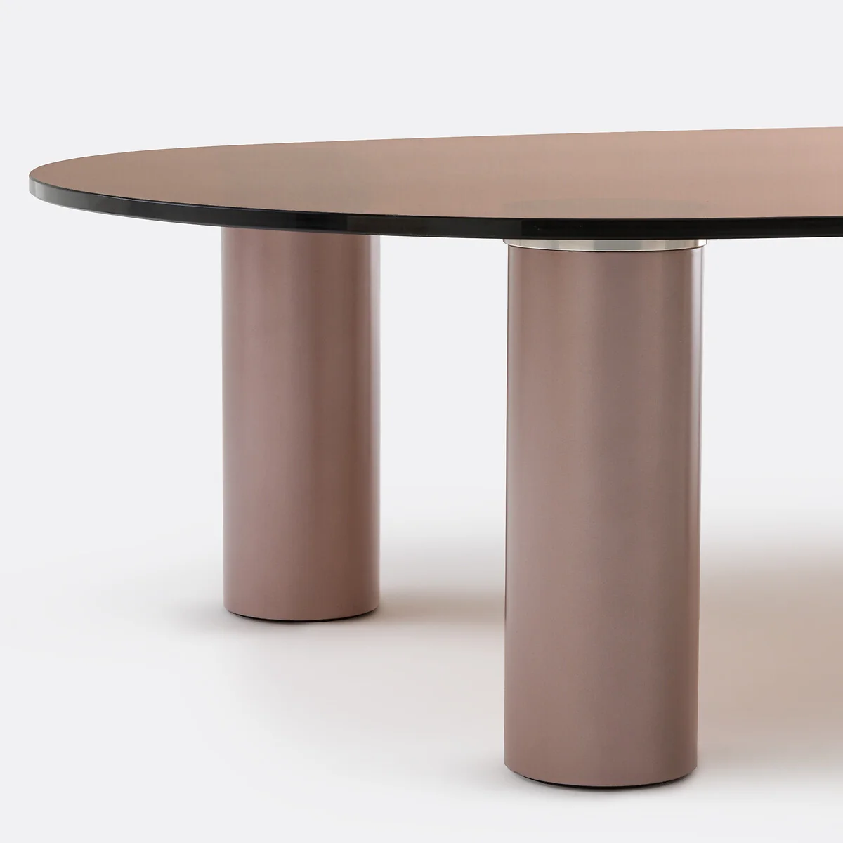 Madeline Brushed-Iron Metal Tempered Glass Coffee Table – image 4