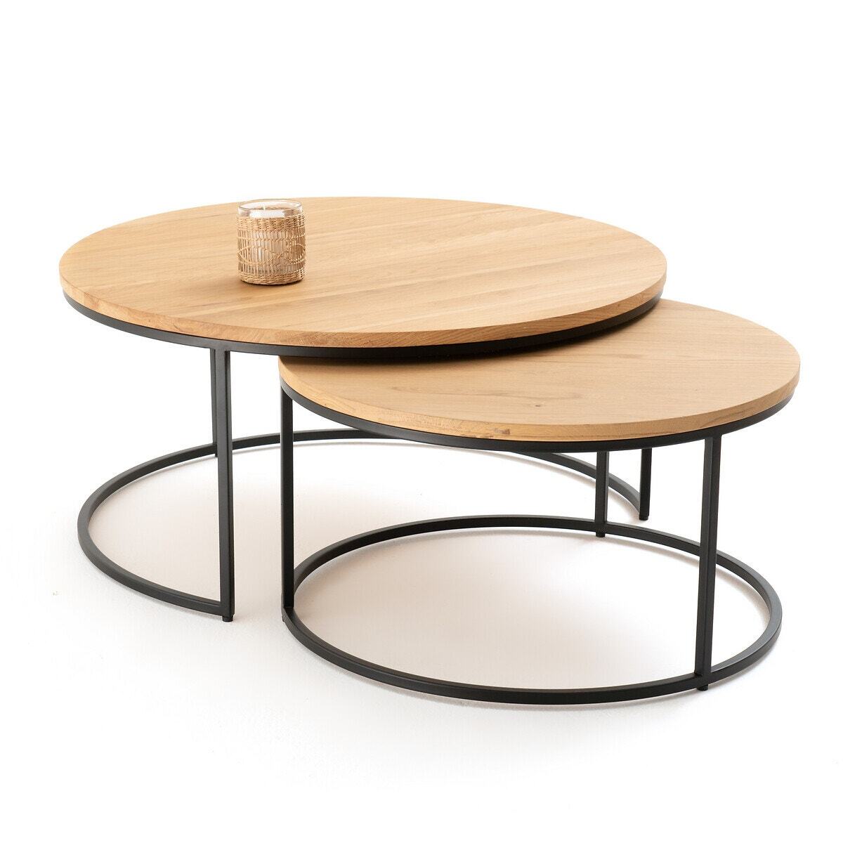 Vova Large Oak Nesting Coffee Tables (Set of 2) – image 7