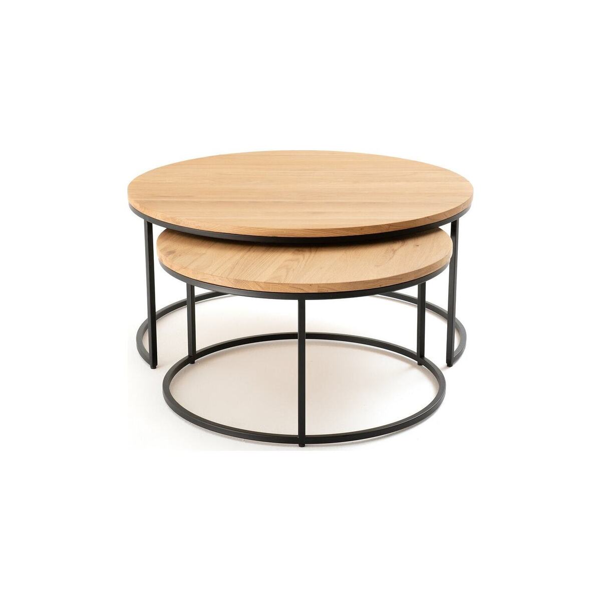 Vova Large Oak Nesting Coffee Tables (Set of 2) – image 2