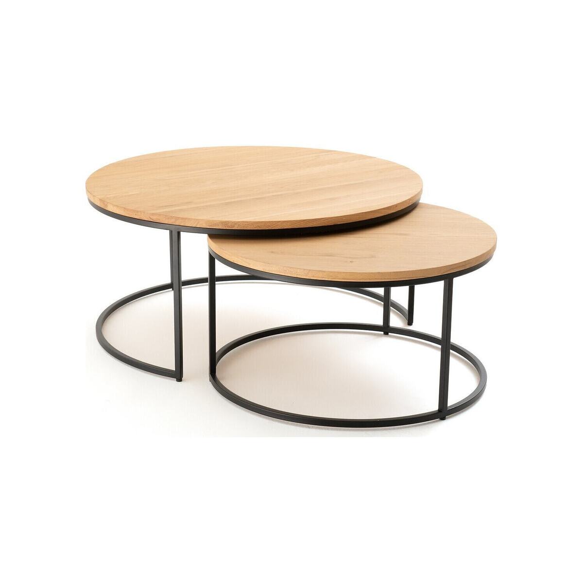 Vova Large Oak Nesting Coffee Tables (Set of 2) – image 1