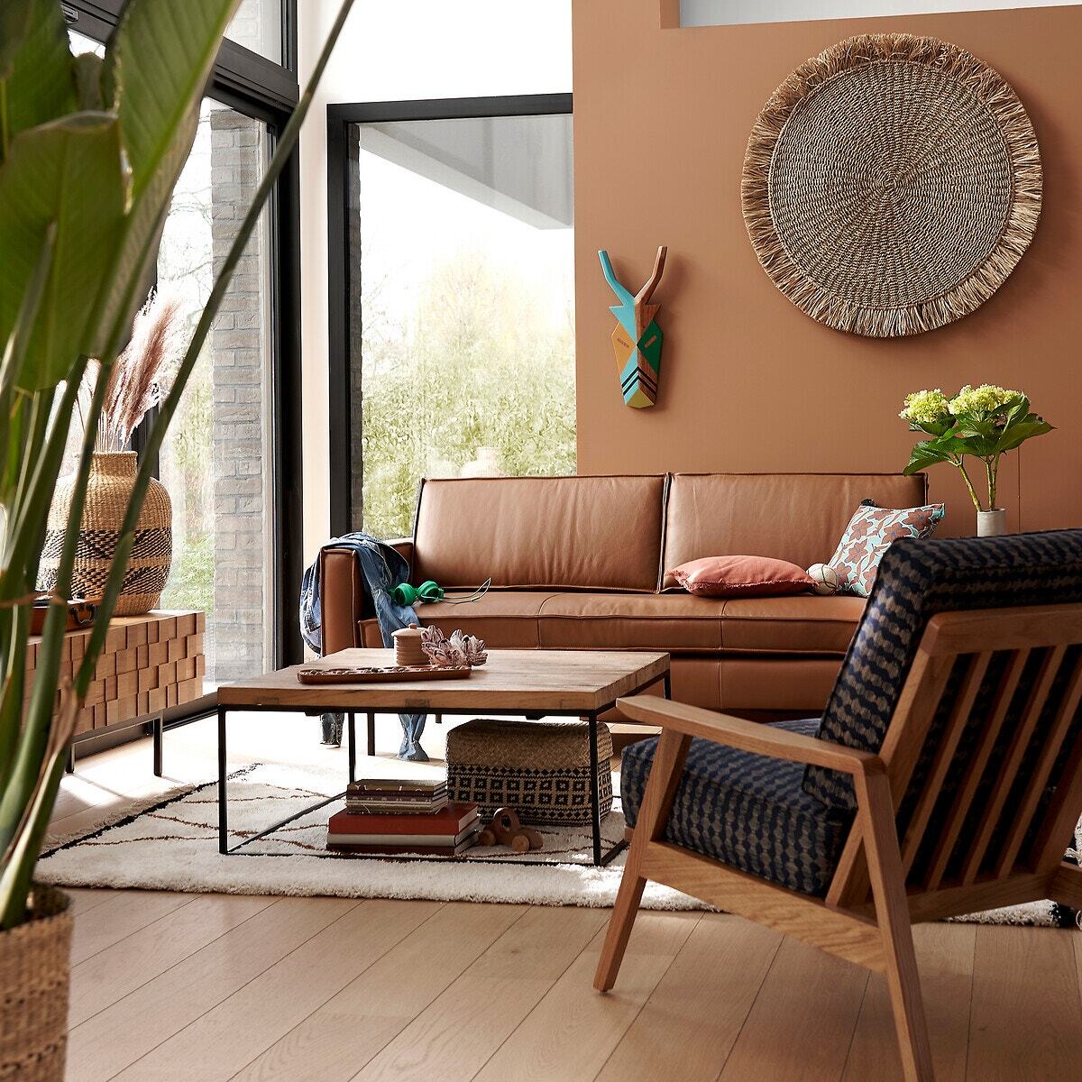 Orma Square Coffee Table with Recycled Elm Top – image 3